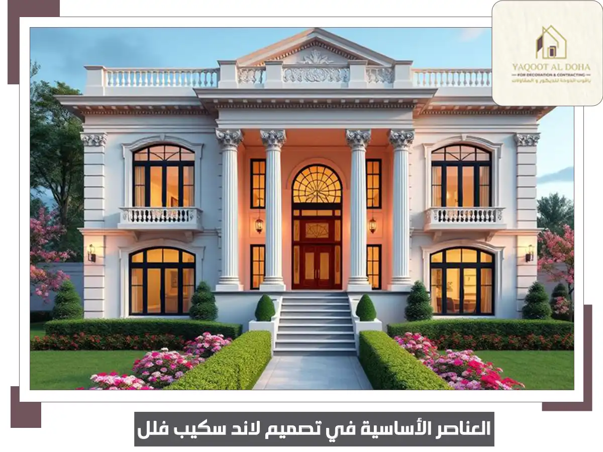 العناصر الأساسية في تصميم لاند سكيب فلل