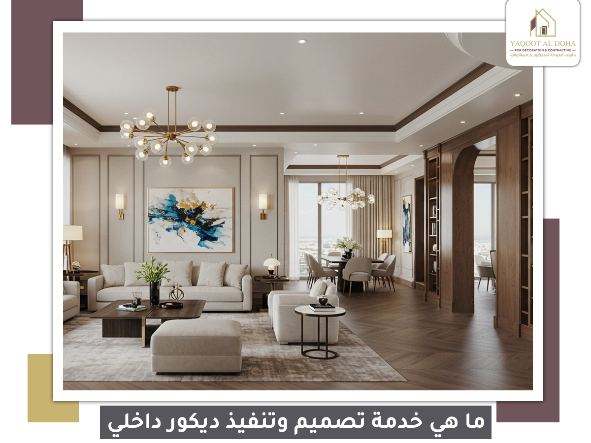 ما هي خدمة تصميم وتنفيذ ديكور داخلي