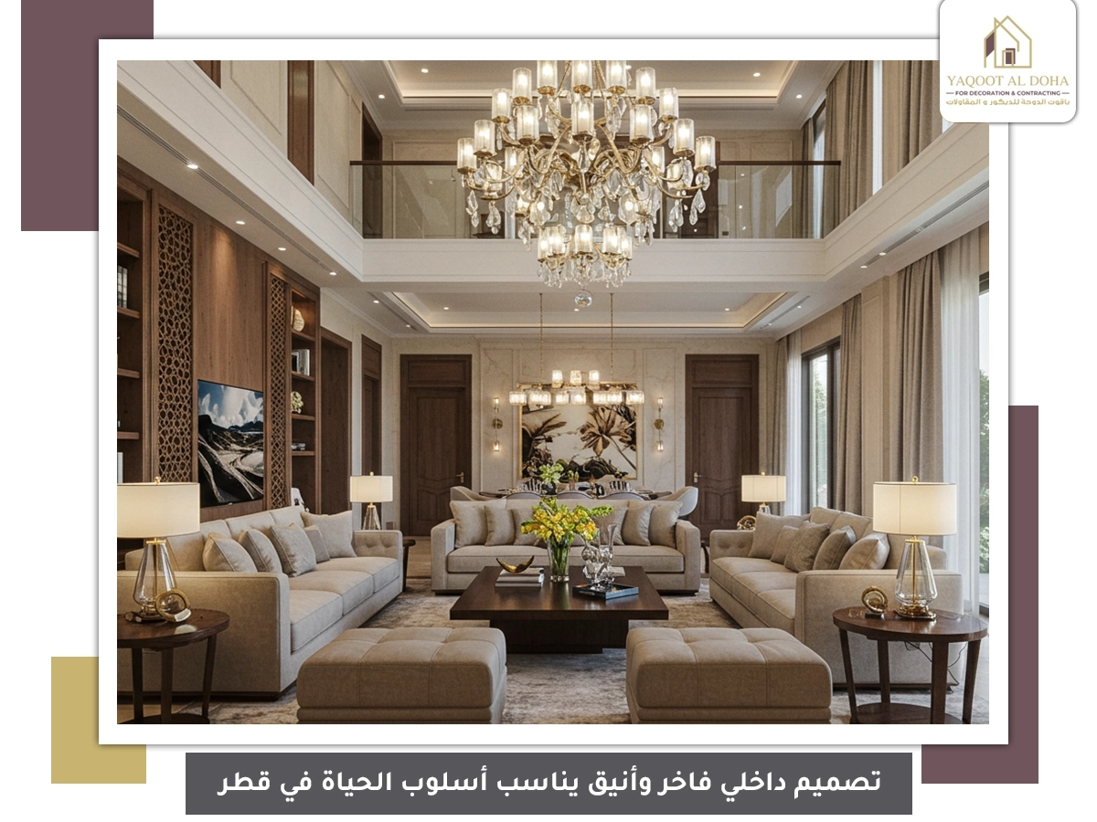 تصميم داخلي فاخر وأنيق يناسب أسلوب الحياة في قطر