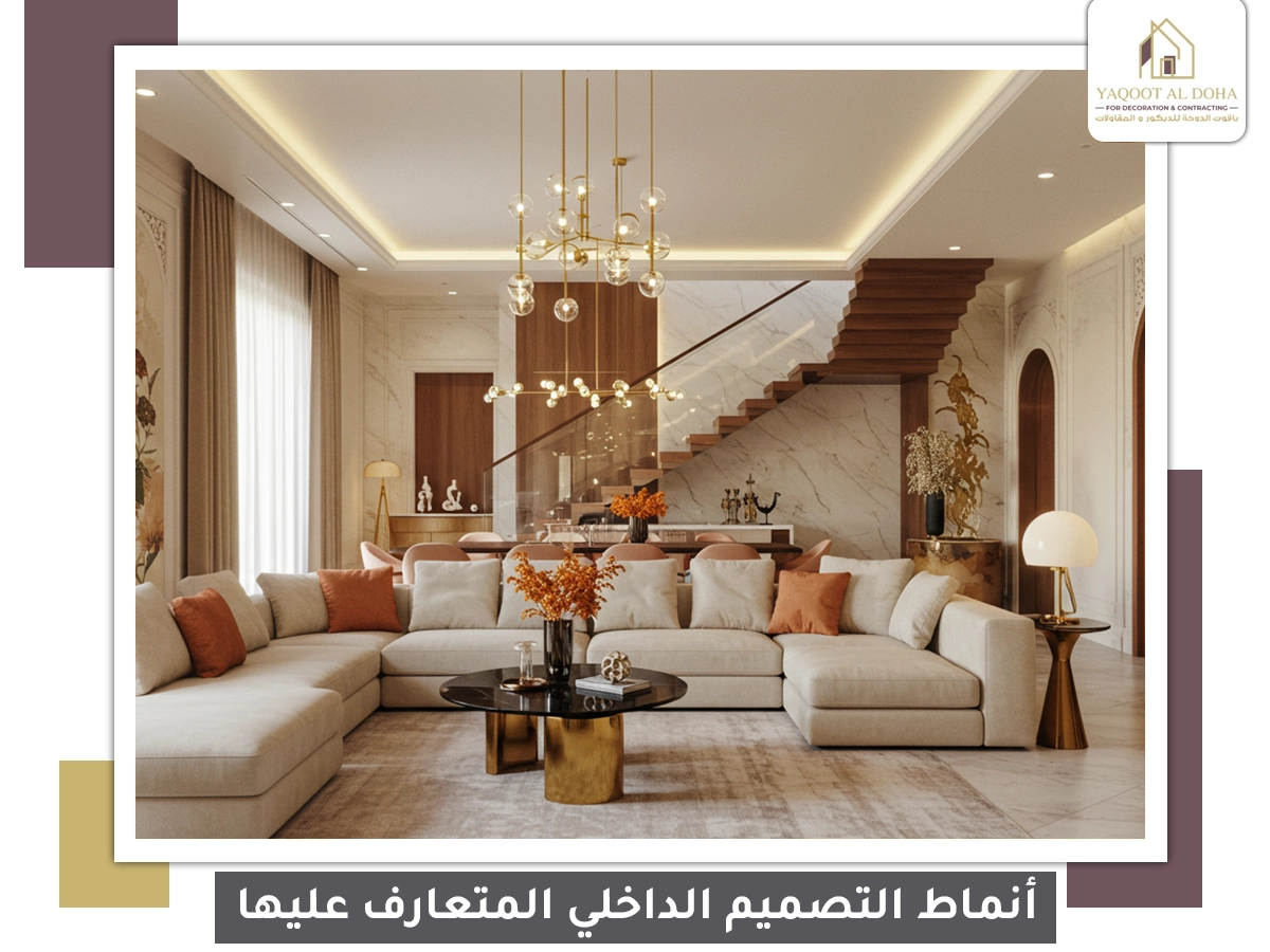 أنماط التصميم الداخلي المتعارف عليها