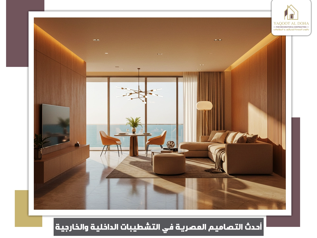 أحدث التصاميم العصرية في التشطيبات الداخلية والخارجية